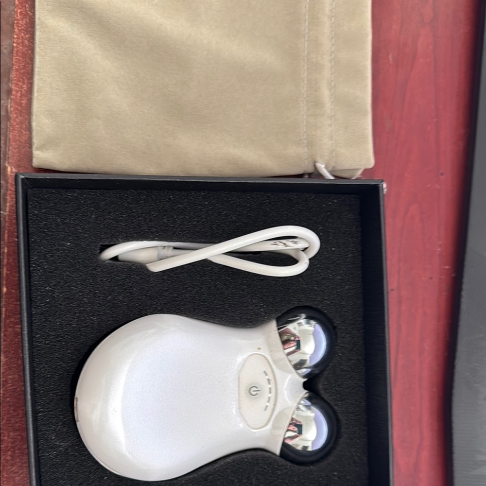 White Facial Toning Device with Accessories